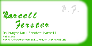 marcell ferster business card